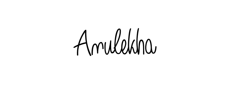 Make a beautiful signature design for name Anulekha. With this signature (Angelique-Rose-font-FFP) style, you can create a handwritten signature for free. Anulekha signature style 5 images and pictures png