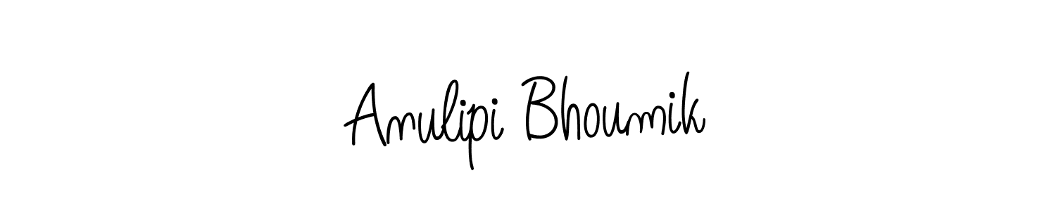 Make a short Anulipi Bhoumik signature style. Manage your documents anywhere anytime using Angelique-Rose-font-FFP. Create and add eSignatures, submit forms, share and send files easily. Anulipi Bhoumik signature style 5 images and pictures png