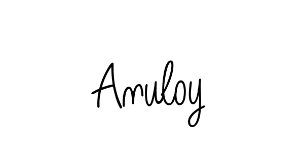 Use a signature maker to create a handwritten signature online. With this signature software, you can design (Angelique-Rose-font-FFP) your own signature for name Anuloy. Anuloy signature style 5 images and pictures png