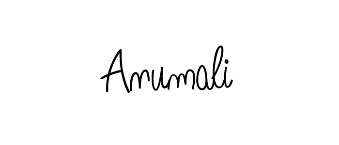 How to make Anumali name signature. Use Angelique-Rose-font-FFP style for creating short signs online. This is the latest handwritten sign. Anumali signature style 5 images and pictures png