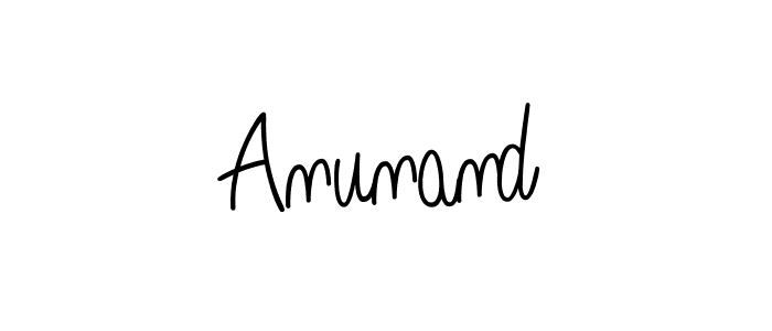 How to make Anunand name signature. Use Angelique-Rose-font-FFP style for creating short signs online. This is the latest handwritten sign. Anunand signature style 5 images and pictures png