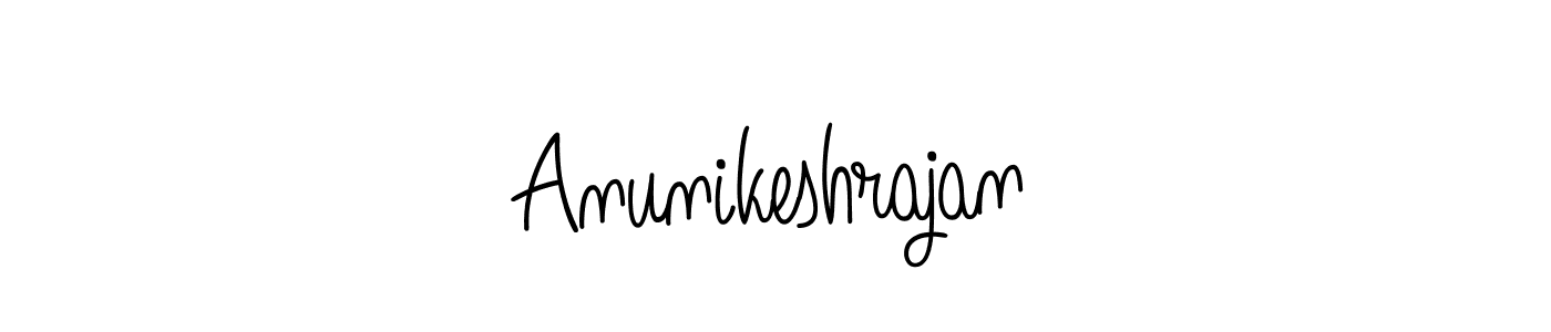 You should practise on your own different ways (Angelique-Rose-font-FFP) to write your name (Anunikeshrajan) in signature. don't let someone else do it for you. Anunikeshrajan signature style 5 images and pictures png