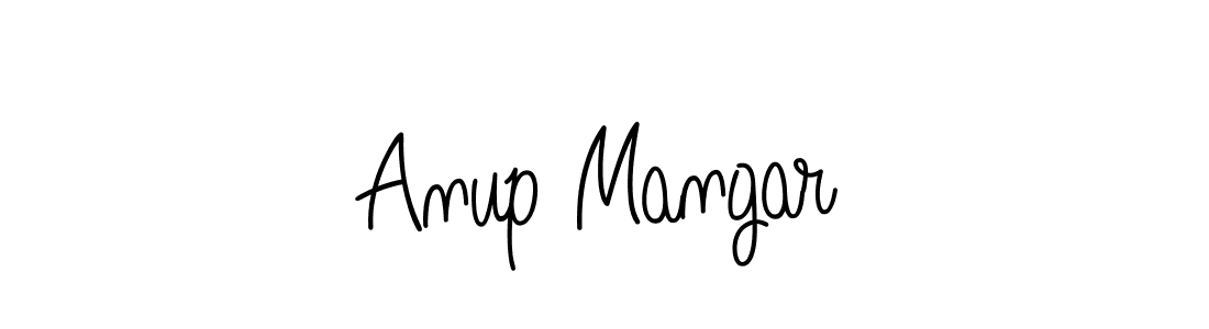 Use a signature maker to create a handwritten signature online. With this signature software, you can design (Angelique-Rose-font-FFP) your own signature for name Anup Mangar. Anup Mangar signature style 5 images and pictures png