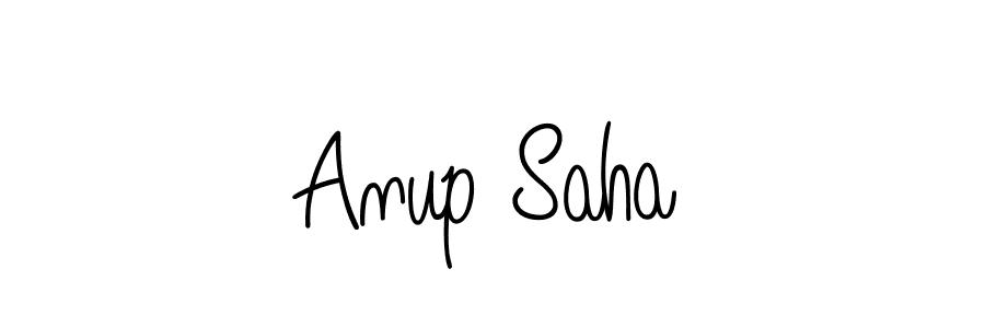 Use a signature maker to create a handwritten signature online. With this signature software, you can design (Angelique-Rose-font-FFP) your own signature for name Anup Saha. Anup Saha signature style 5 images and pictures png
