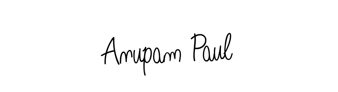 Use a signature maker to create a handwritten signature online. With this signature software, you can design (Angelique-Rose-font-FFP) your own signature for name Anupam Paul. Anupam Paul signature style 5 images and pictures png