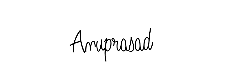 Make a beautiful signature design for name Anuprasad. With this signature (Angelique-Rose-font-FFP) style, you can create a handwritten signature for free. Anuprasad signature style 5 images and pictures png