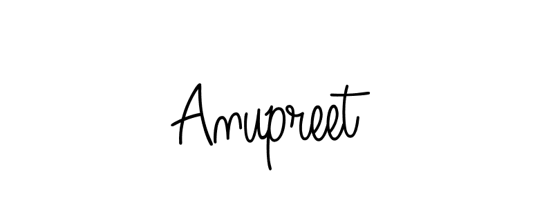 Design your own signature with our free online signature maker. With this signature software, you can create a handwritten (Angelique-Rose-font-FFP) signature for name Anupreet. Anupreet signature style 5 images and pictures png