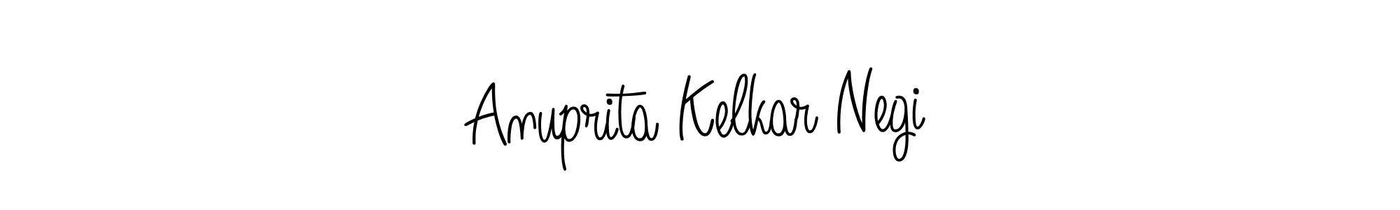 Create a beautiful signature design for name Anuprita Kelkar Negi. With this signature (Angelique-Rose-font-FFP) fonts, you can make a handwritten signature for free. Anuprita Kelkar Negi signature style 5 images and pictures png