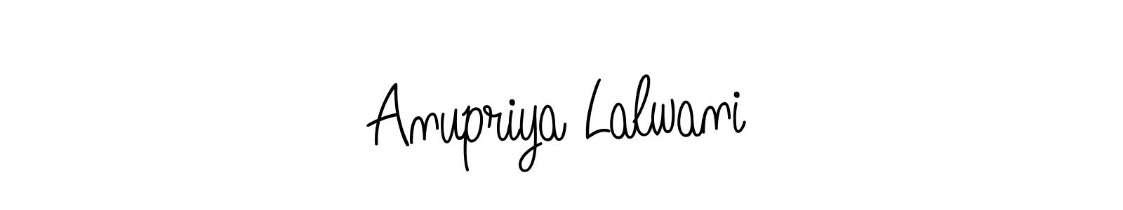 Make a short Anupriya Lalwani signature style. Manage your documents anywhere anytime using Angelique-Rose-font-FFP. Create and add eSignatures, submit forms, share and send files easily. Anupriya Lalwani signature style 5 images and pictures png