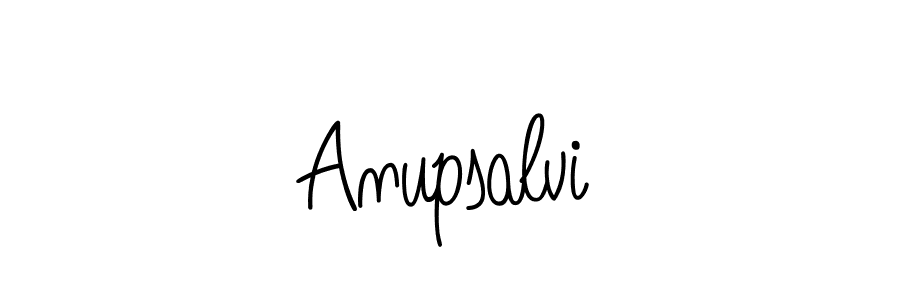 Design your own signature with our free online signature maker. With this signature software, you can create a handwritten (Angelique-Rose-font-FFP) signature for name Anupsalvi. Anupsalvi signature style 5 images and pictures png