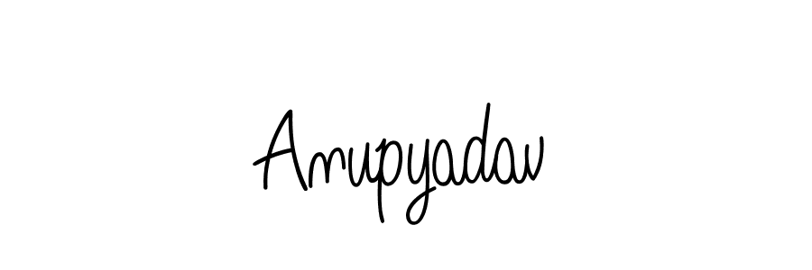 How to make Anupyadav signature? Angelique-Rose-font-FFP is a professional autograph style. Create handwritten signature for Anupyadav name. Anupyadav signature style 5 images and pictures png