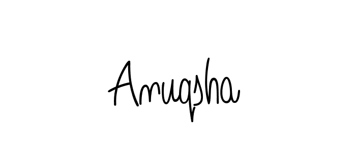 Design your own signature with our free online signature maker. With this signature software, you can create a handwritten (Angelique-Rose-font-FFP) signature for name Anuqsha. Anuqsha signature style 5 images and pictures png