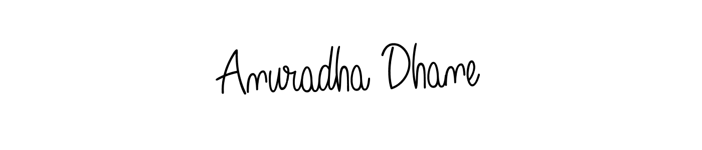 The best way (Angelique-Rose-font-FFP) to make a short signature is to pick only two or three words in your name. The name Anuradha Dhane include a total of six letters. For converting this name. Anuradha Dhane signature style 5 images and pictures png