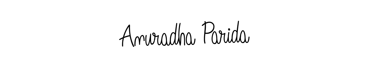 Anuradha Parida stylish signature style. Best Handwritten Sign (Angelique-Rose-font-FFP) for my name. Handwritten Signature Collection Ideas for my name Anuradha Parida. Anuradha Parida signature style 5 images and pictures png
