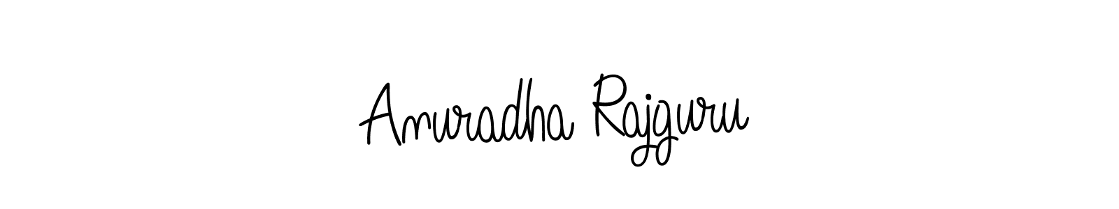 Create a beautiful signature design for name Anuradha Rajguru. With this signature (Angelique-Rose-font-FFP) fonts, you can make a handwritten signature for free. Anuradha Rajguru signature style 5 images and pictures png