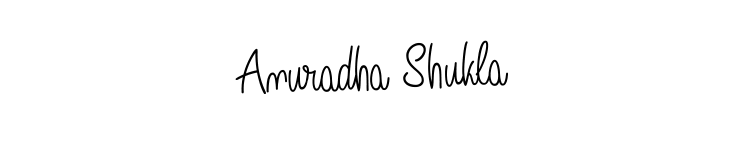 Use a signature maker to create a handwritten signature online. With this signature software, you can design (Angelique-Rose-font-FFP) your own signature for name Anuradha Shukla. Anuradha Shukla signature style 5 images and pictures png