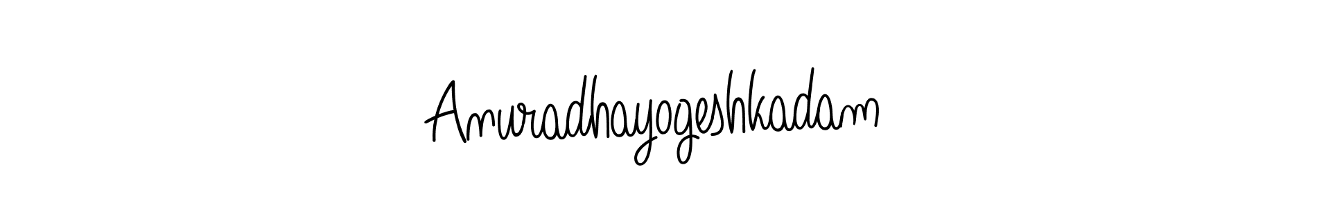 Use a signature maker to create a handwritten signature online. With this signature software, you can design (Angelique-Rose-font-FFP) your own signature for name Anuradhayogeshkadam. Anuradhayogeshkadam signature style 5 images and pictures png