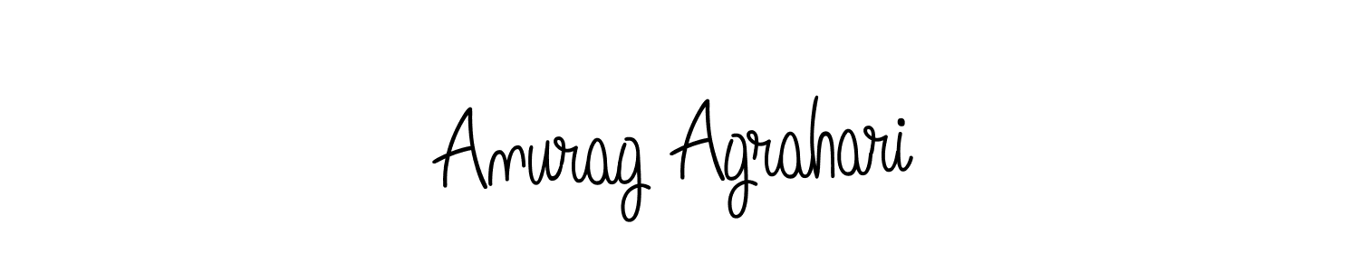 Use a signature maker to create a handwritten signature online. With this signature software, you can design (Angelique-Rose-font-FFP) your own signature for name Anurag Agrahari. Anurag Agrahari signature style 5 images and pictures png