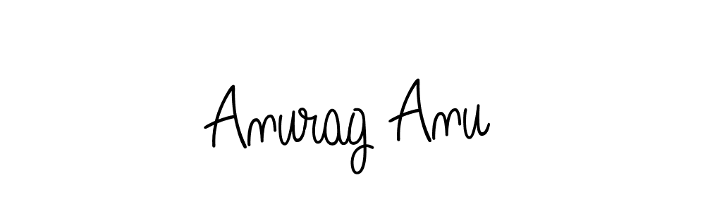 Use a signature maker to create a handwritten signature online. With this signature software, you can design (Angelique-Rose-font-FFP) your own signature for name Anurag Anu. Anurag Anu signature style 5 images and pictures png