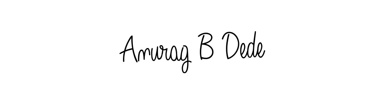 How to make Anurag B Dede name signature. Use Angelique-Rose-font-FFP style for creating short signs online. This is the latest handwritten sign. Anurag B Dede signature style 5 images and pictures png