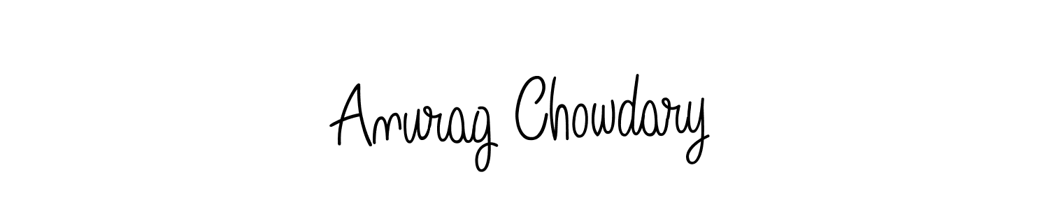 The best way (Angelique-Rose-font-FFP) to make a short signature is to pick only two or three words in your name. The name Anurag Chowdary include a total of six letters. For converting this name. Anurag Chowdary signature style 5 images and pictures png
