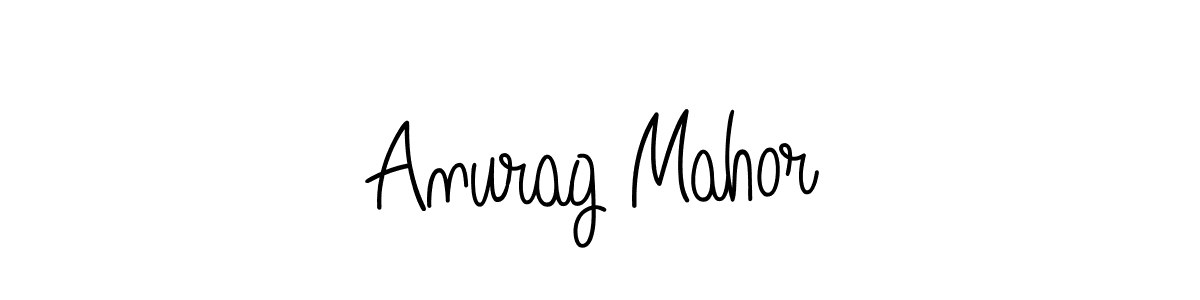 How to make Anurag Mahor name signature. Use Angelique-Rose-font-FFP style for creating short signs online. This is the latest handwritten sign. Anurag Mahor signature style 5 images and pictures png