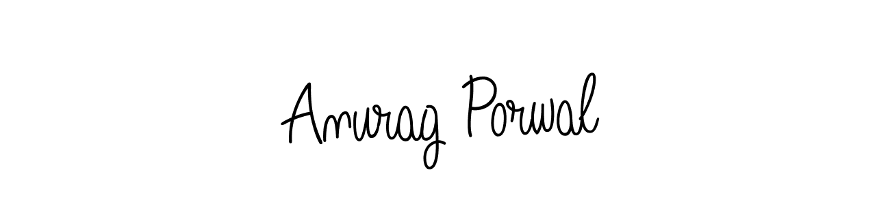 The best way (Angelique-Rose-font-FFP) to make a short signature is to pick only two or three words in your name. The name Anurag Porwal include a total of six letters. For converting this name. Anurag Porwal signature style 5 images and pictures png