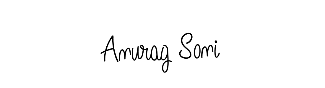 The best way (Angelique-Rose-font-FFP) to make a short signature is to pick only two or three words in your name. The name Anurag Soni include a total of six letters. For converting this name. Anurag Soni signature style 5 images and pictures png