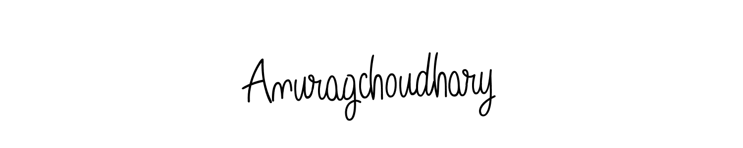 Use a signature maker to create a handwritten signature online. With this signature software, you can design (Angelique-Rose-font-FFP) your own signature for name Anuragchoudhary. Anuragchoudhary signature style 5 images and pictures png