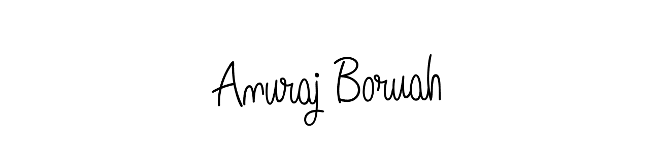 How to make Anuraj Boruah name signature. Use Angelique-Rose-font-FFP style for creating short signs online. This is the latest handwritten sign. Anuraj Boruah signature style 5 images and pictures png