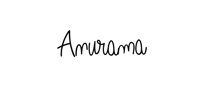 Make a beautiful signature design for name Anurama. With this signature (Angelique-Rose-font-FFP) style, you can create a handwritten signature for free. Anurama signature style 5 images and pictures png