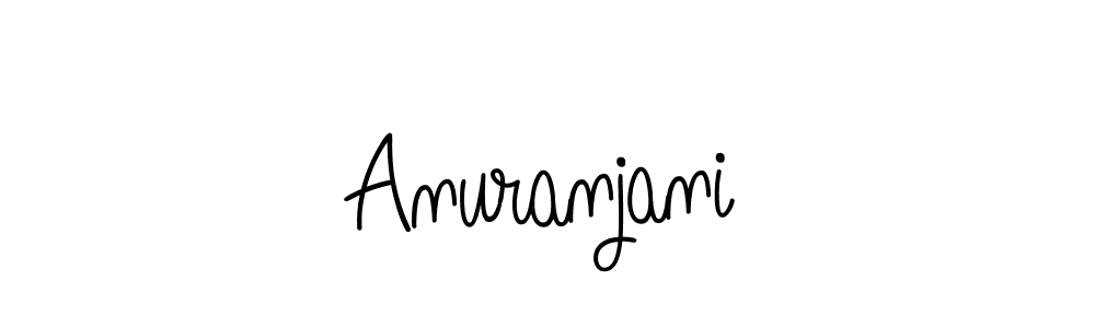 Anuranjani stylish signature style. Best Handwritten Sign (Angelique-Rose-font-FFP) for my name. Handwritten Signature Collection Ideas for my name Anuranjani. Anuranjani signature style 5 images and pictures png