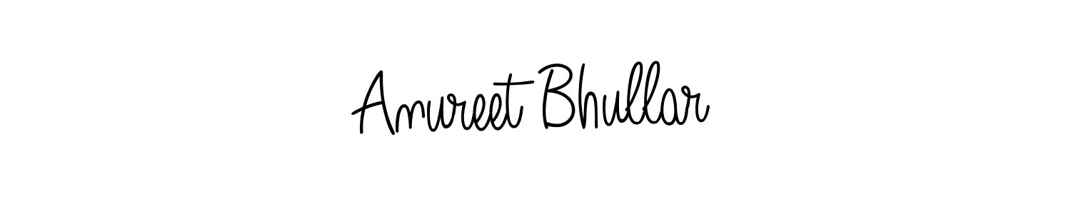 Use a signature maker to create a handwritten signature online. With this signature software, you can design (Angelique-Rose-font-FFP) your own signature for name Anureet Bhullar. Anureet Bhullar signature style 5 images and pictures png