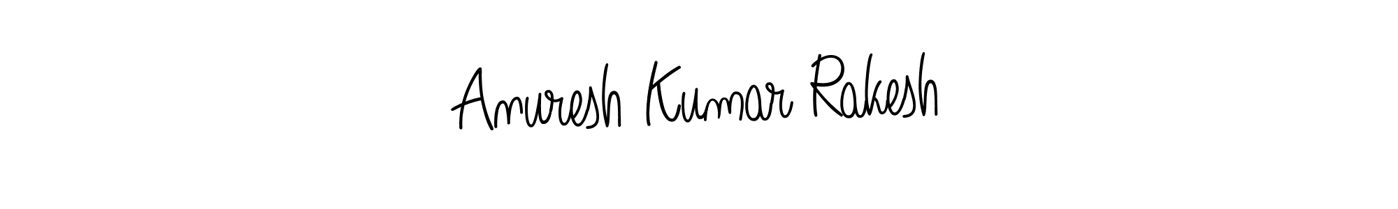 How to make Anuresh Kumar Rakesh name signature. Use Angelique-Rose-font-FFP style for creating short signs online. This is the latest handwritten sign. Anuresh Kumar Rakesh signature style 5 images and pictures png