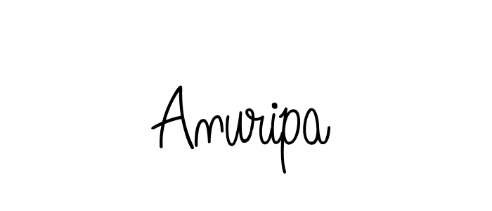 Make a beautiful signature design for name Anuripa. With this signature (Angelique-Rose-font-FFP) style, you can create a handwritten signature for free. Anuripa signature style 5 images and pictures png