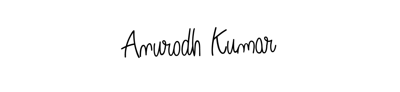 Create a beautiful signature design for name Anurodh Kumar. With this signature (Angelique-Rose-font-FFP) fonts, you can make a handwritten signature for free. Anurodh Kumar signature style 5 images and pictures png