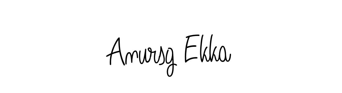 Anursg Ekka stylish signature style. Best Handwritten Sign (Angelique-Rose-font-FFP) for my name. Handwritten Signature Collection Ideas for my name Anursg Ekka. Anursg Ekka signature style 5 images and pictures png