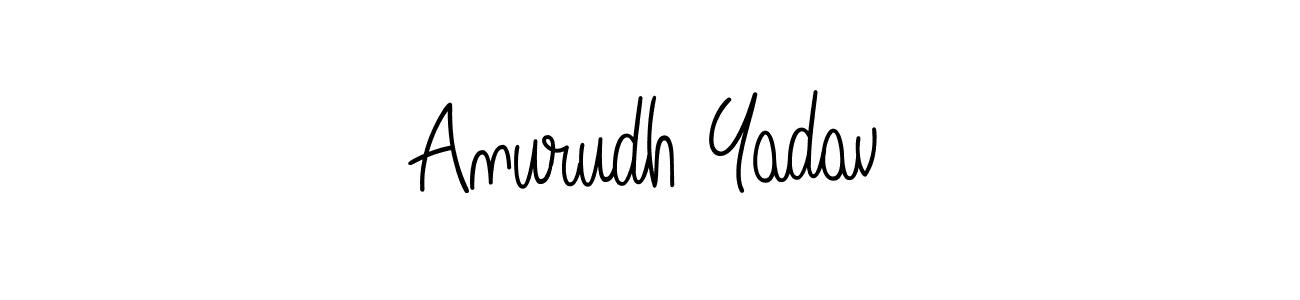 How to make Anurudh Yadav name signature. Use Angelique-Rose-font-FFP style for creating short signs online. This is the latest handwritten sign. Anurudh Yadav signature style 5 images and pictures png