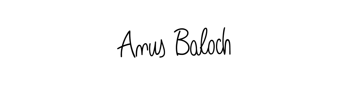 Use a signature maker to create a handwritten signature online. With this signature software, you can design (Angelique-Rose-font-FFP) your own signature for name Anus Baloch . Anus Baloch  signature style 5 images and pictures png
