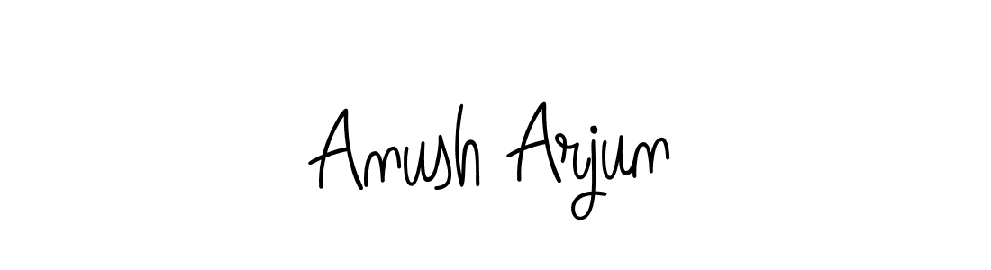 The best way (Angelique-Rose-font-FFP) to make a short signature is to pick only two or three words in your name. The name Anush Arjun include a total of six letters. For converting this name. Anush Arjun signature style 5 images and pictures png