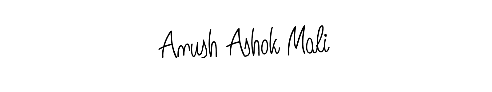 Design your own signature with our free online signature maker. With this signature software, you can create a handwritten (Angelique-Rose-font-FFP) signature for name Anush Ashok Mali. Anush Ashok Mali signature style 5 images and pictures png