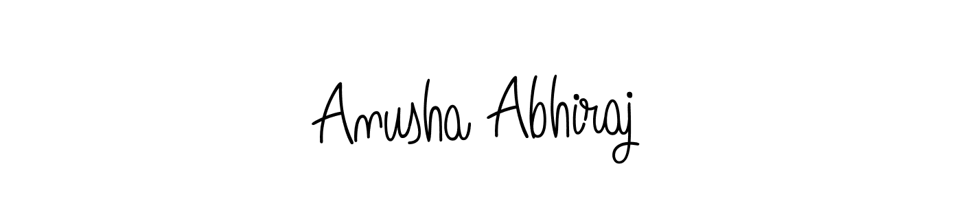 It looks lik you need a new signature style for name Anusha Abhiraj. Design unique handwritten (Angelique-Rose-font-FFP) signature with our free signature maker in just a few clicks. Anusha Abhiraj signature style 5 images and pictures png