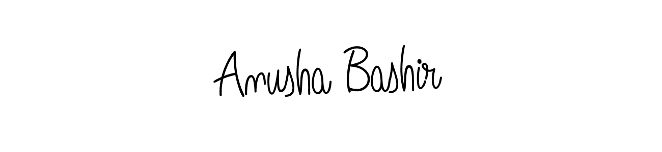 Anusha Bashir stylish signature style. Best Handwritten Sign (Angelique-Rose-font-FFP) for my name. Handwritten Signature Collection Ideas for my name Anusha Bashir. Anusha Bashir signature style 5 images and pictures png