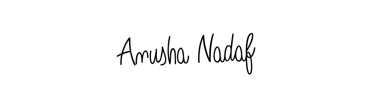 Use a signature maker to create a handwritten signature online. With this signature software, you can design (Angelique-Rose-font-FFP) your own signature for name Anusha Nadaf. Anusha Nadaf signature style 5 images and pictures png