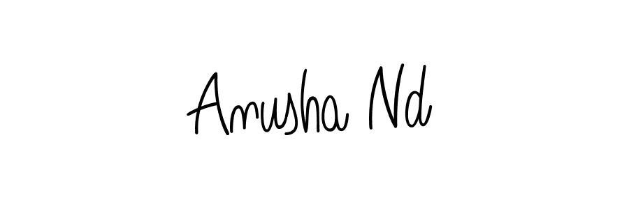 Once you've used our free online signature maker to create your best signature Angelique-Rose-font-FFP style, it's time to enjoy all of the benefits that Anusha Nd name signing documents. Anusha Nd signature style 5 images and pictures png