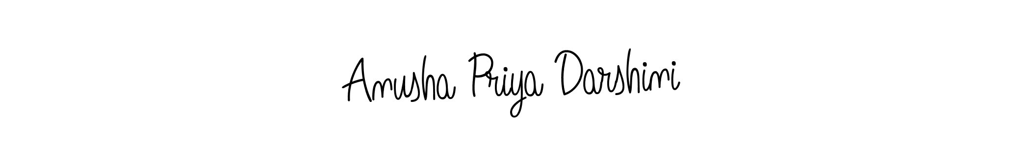 Also we have Anusha Priya Darshini name is the best signature style. Create professional handwritten signature collection using Angelique-Rose-font-FFP autograph style. Anusha Priya Darshini signature style 5 images and pictures png