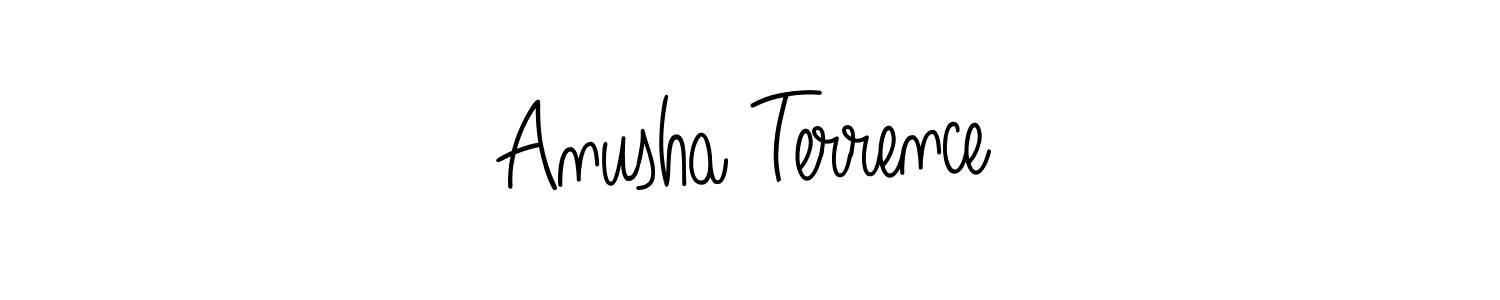 if you are searching for the best signature style for your name Anusha Terrence. so please give up your signature search. here we have designed multiple signature styles  using Angelique-Rose-font-FFP. Anusha Terrence signature style 5 images and pictures png
