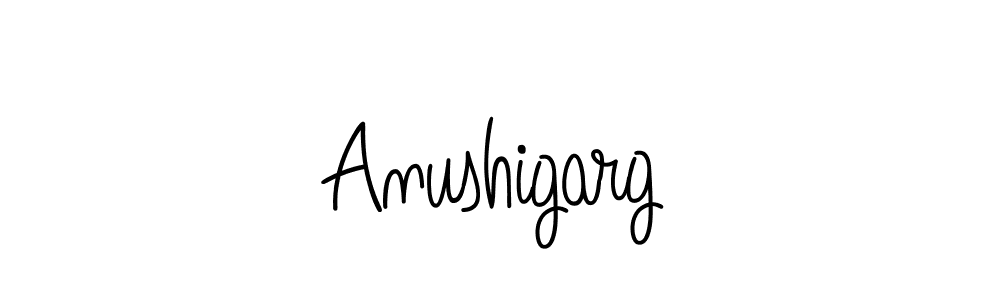 You should practise on your own different ways (Angelique-Rose-font-FFP) to write your name (Anushigarg) in signature. don't let someone else do it for you. Anushigarg signature style 5 images and pictures png
