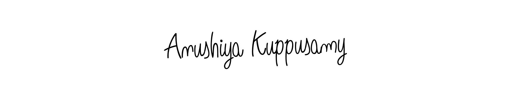 Angelique-Rose-font-FFP is a professional signature style that is perfect for those who want to add a touch of class to their signature. It is also a great choice for those who want to make their signature more unique. Get Anushiya Kuppusamy name to fancy signature for free. Anushiya Kuppusamy signature style 5 images and pictures png