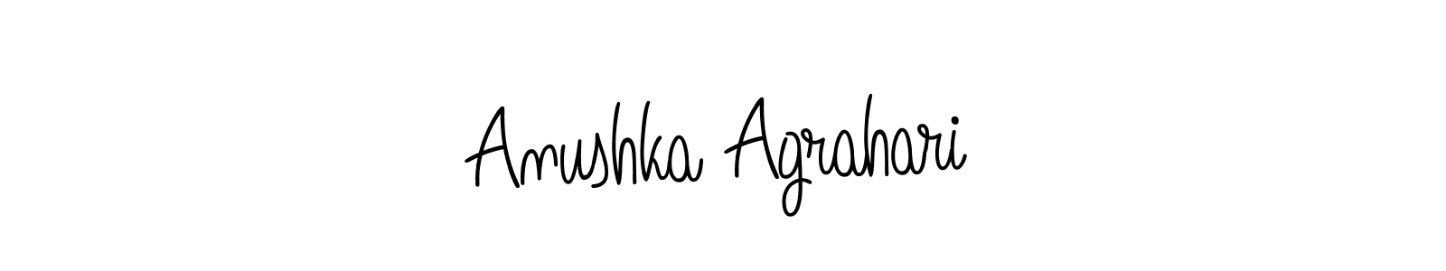 You should practise on your own different ways (Angelique-Rose-font-FFP) to write your name (Anushka Agrahari) in signature. don't let someone else do it for you. Anushka Agrahari signature style 5 images and pictures png